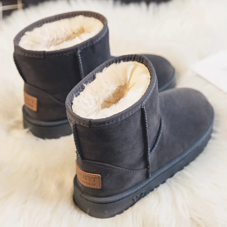 Winter Footwear Round Toe Flat Heel Boots-women Fashion Snow