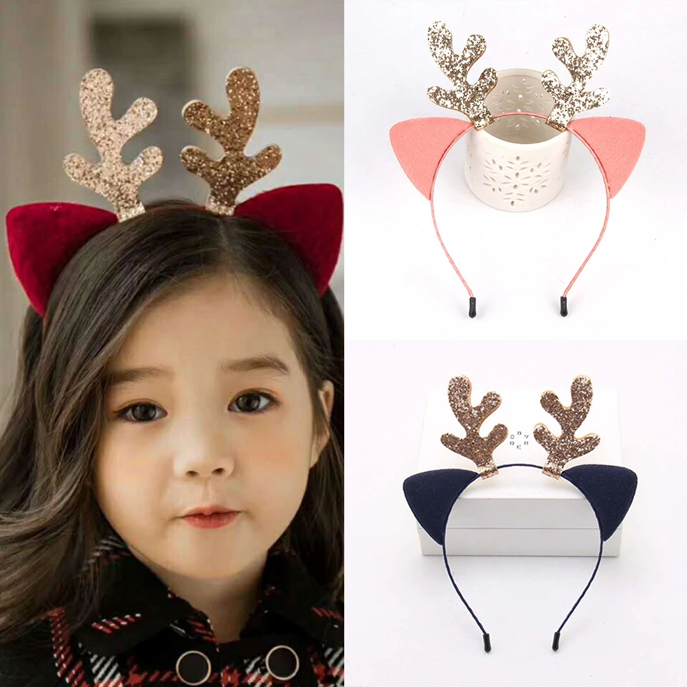 Новинка Рождественская имитация товара детский ободок сделай сам с блестками