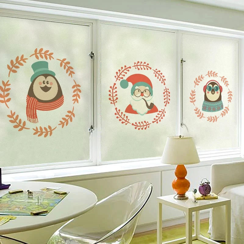 Custom Size Electrostatic Window Sticker Christmas Style PVC Private Home Decor Foil For Door Cabinet Wardrobe 60cmx100cm | Дом и сад