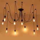 Промышленная Потолочная люстра E27 в скандинавском стиле, винтажные светильники E27 в стиле ретро, освещение в стиле лофт для кофейни, 110 В, 220 В