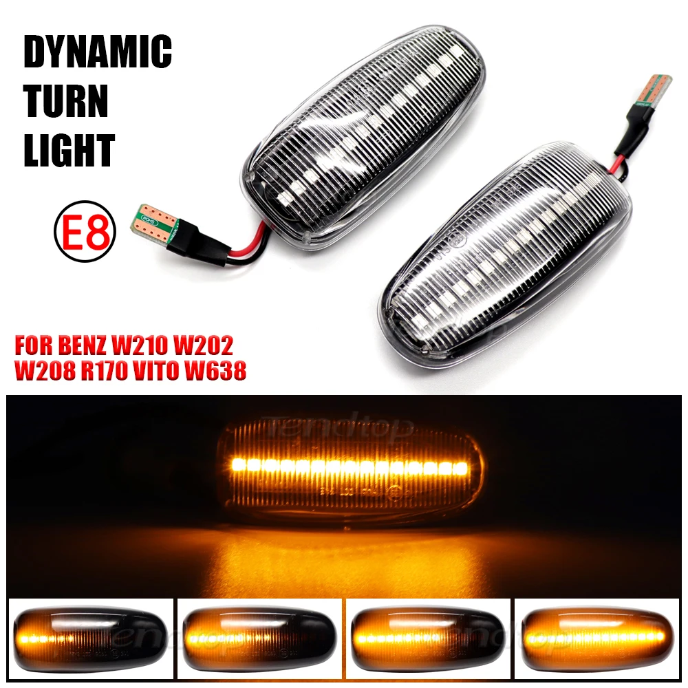 2 шт. Автомобильные светодиодные боковые указатели поворота для Mercedes Benz W210 W202 CLK