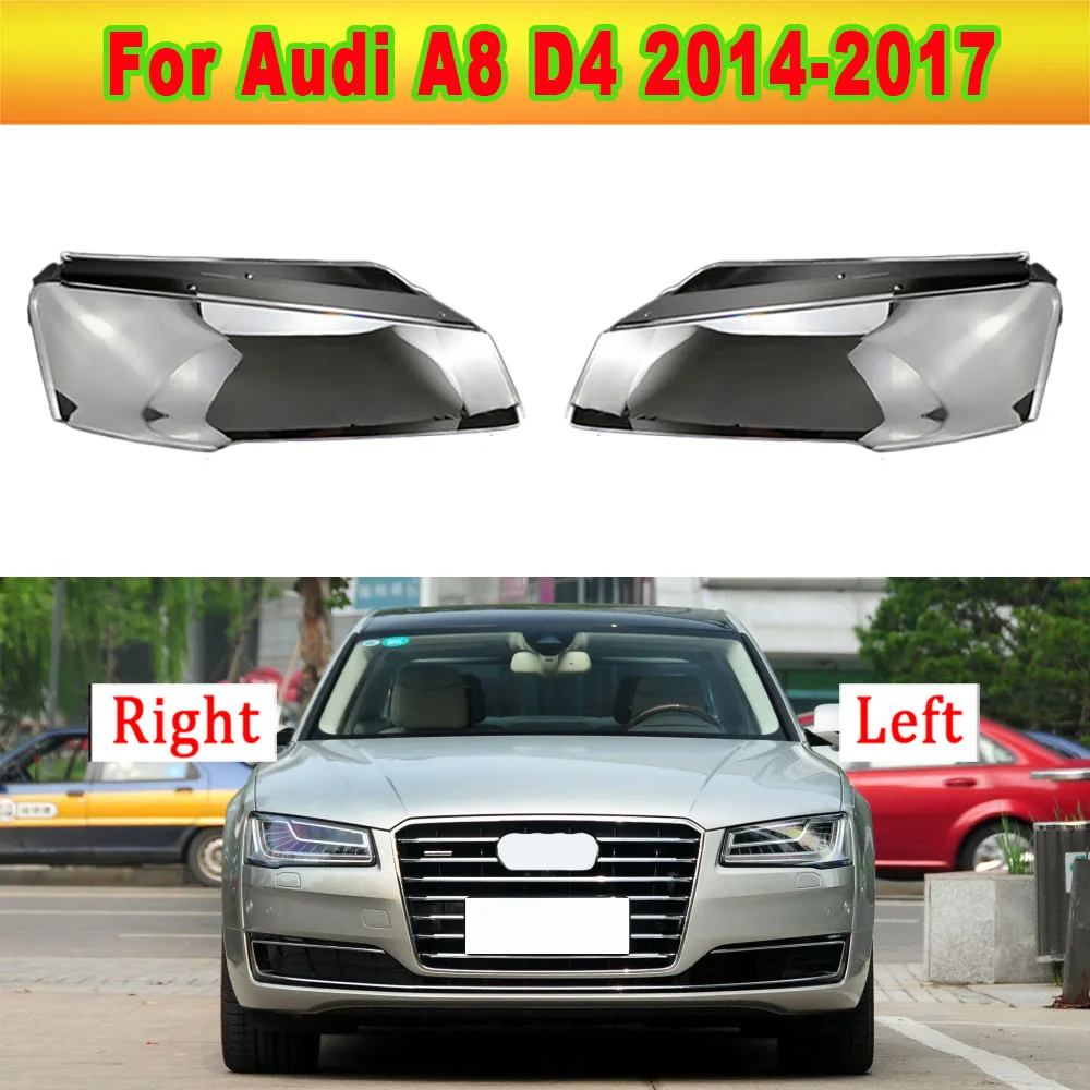 

Auto Head Light Lamp Case For Audi A8 D4 2014-2017 Car Front Headlight Lens Cover Lampshade Glass Lampcover Caps Headlamp Shell