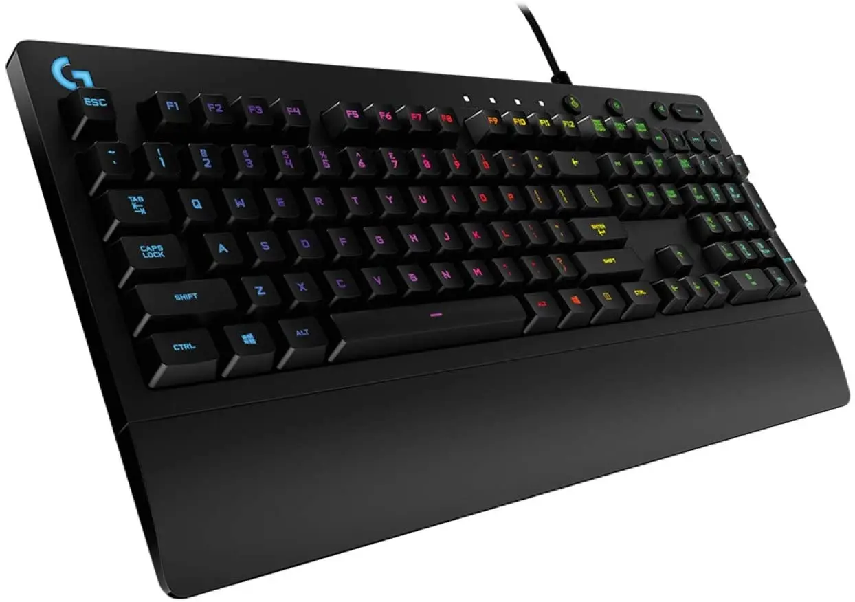 

Игровая клавиатура G213, клавиши LIGHTSYNC RGB с подсветкой, устойчивая к образованию разливов, Настраиваемые клавиши, специализированные мультиме...