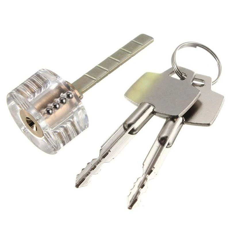 

Transparent Cutaway Visable Padlock Locksmith Practice Lock Tool with 2 Keys for Locksmith Beginner