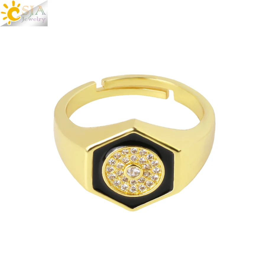 

CSJA 2022 новое кольцо золотого цвета с кубическим цирконием в форме сердца, искусственное свадебное обручальное регулируемое ювелирное издел...