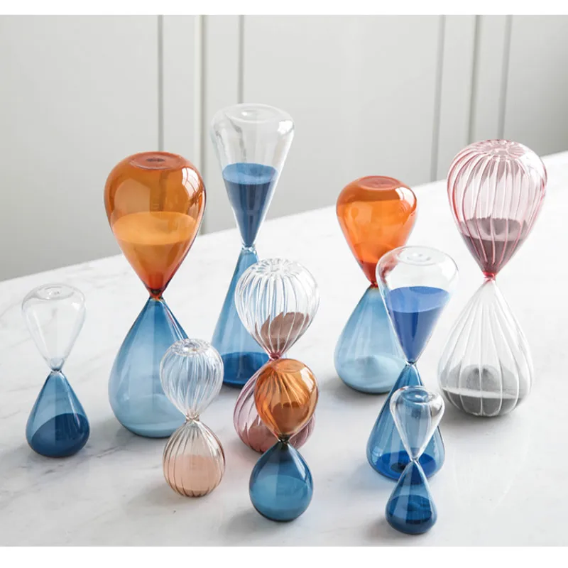 

10/15/30/60min Creative Hourglass Timer Gifts Display 15/30 Minutes Modern Soft Ornaments Crafts Luxury Decoration Hourglasses