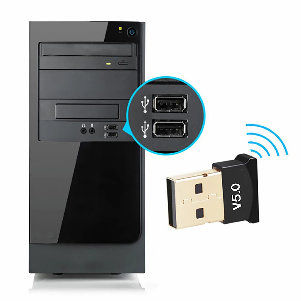USB Bluetooth-адаптер 5 0 для компьютера беспроводной аудио передатчик приемник быстрый