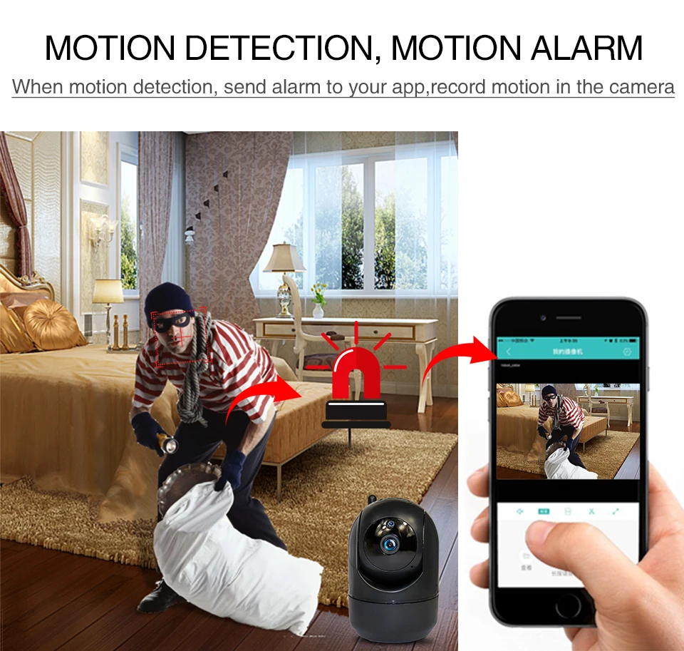 IP камера для домашней системы безопасности 3 Мп Wi Fi 1080P ipcam|Камеры видеонаблюдения|