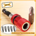 Насадки для отвертки UMYUU с регулируемой глубиной, магнитный держатель отверток 14 дюйма, шестигранная отвертка с 5 насадками PH2