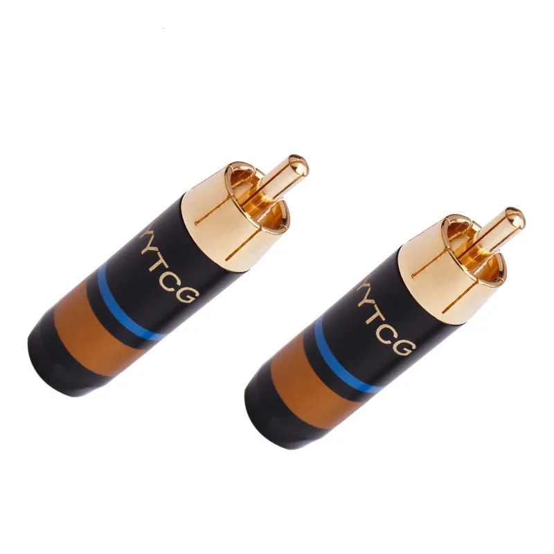 RCA Jack разъем Чистый медный с золотым покрытием аудио кабели Мужской адаптер