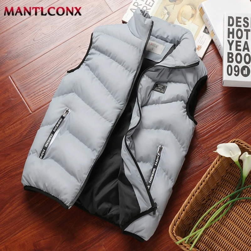 

New Autumn Winter Casual Waistcoat Men Vest Jacket Men Vest Warm Sleeveless Jacket Male Fashion Quality Coat With Zipper Pockets