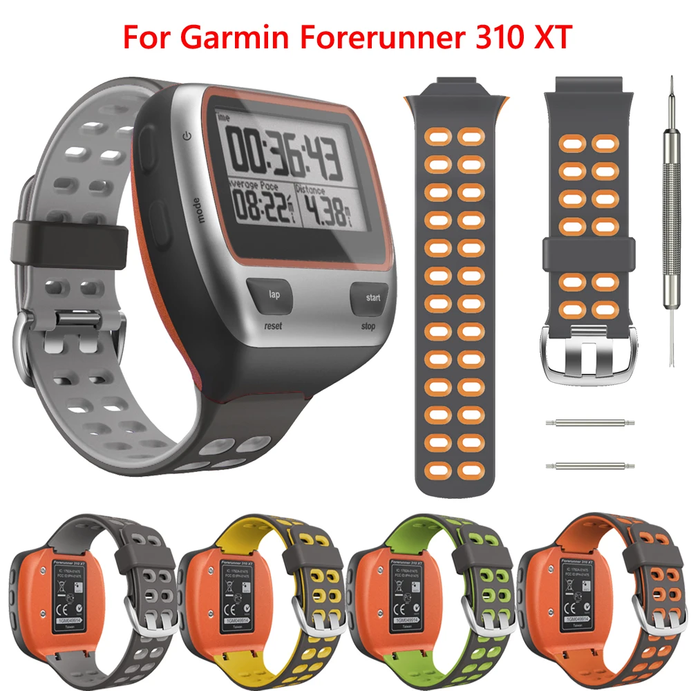 Красочные ремешок для наручных часов Garmin 310 XT спортивные силиконовые замена часы