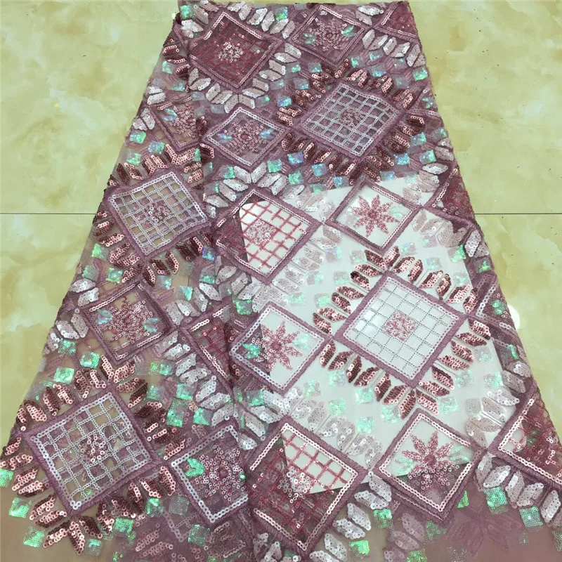 Королевский синий 2020 блестящая французская Кружевная Ткань 5 ярдов Модные