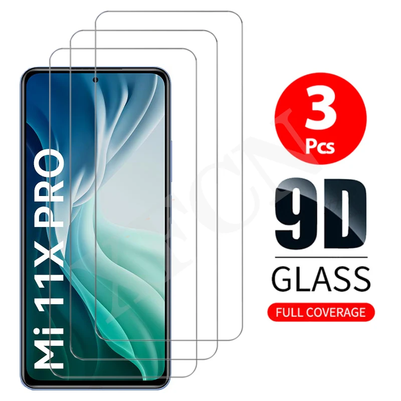 

3Pcs 9D For Xiaomi Mi 11X Pro Screen Protective Glass For Xiaomi 11 X Pro 11 XPro Tempered Glass For Xiaomi11X Pro Mi11X 11XPro