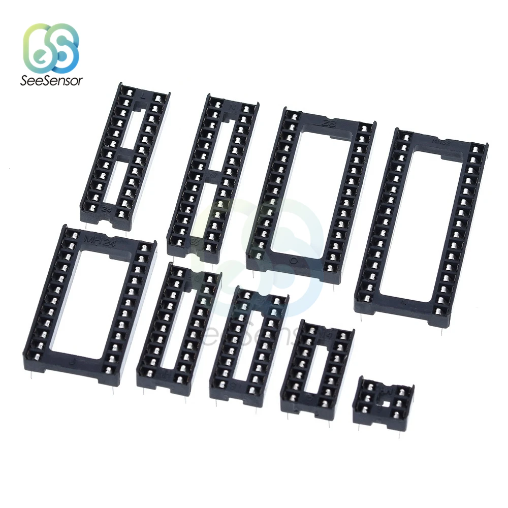 10Pcs IC Sockets DIP6 DIP8 DIP14 DIP16 DIP18 DIP20 DIP28 DIP32 DIP40 Pins DIP Socket Connector 6 8 14 16 18 20 24 28 32 40 Pin |