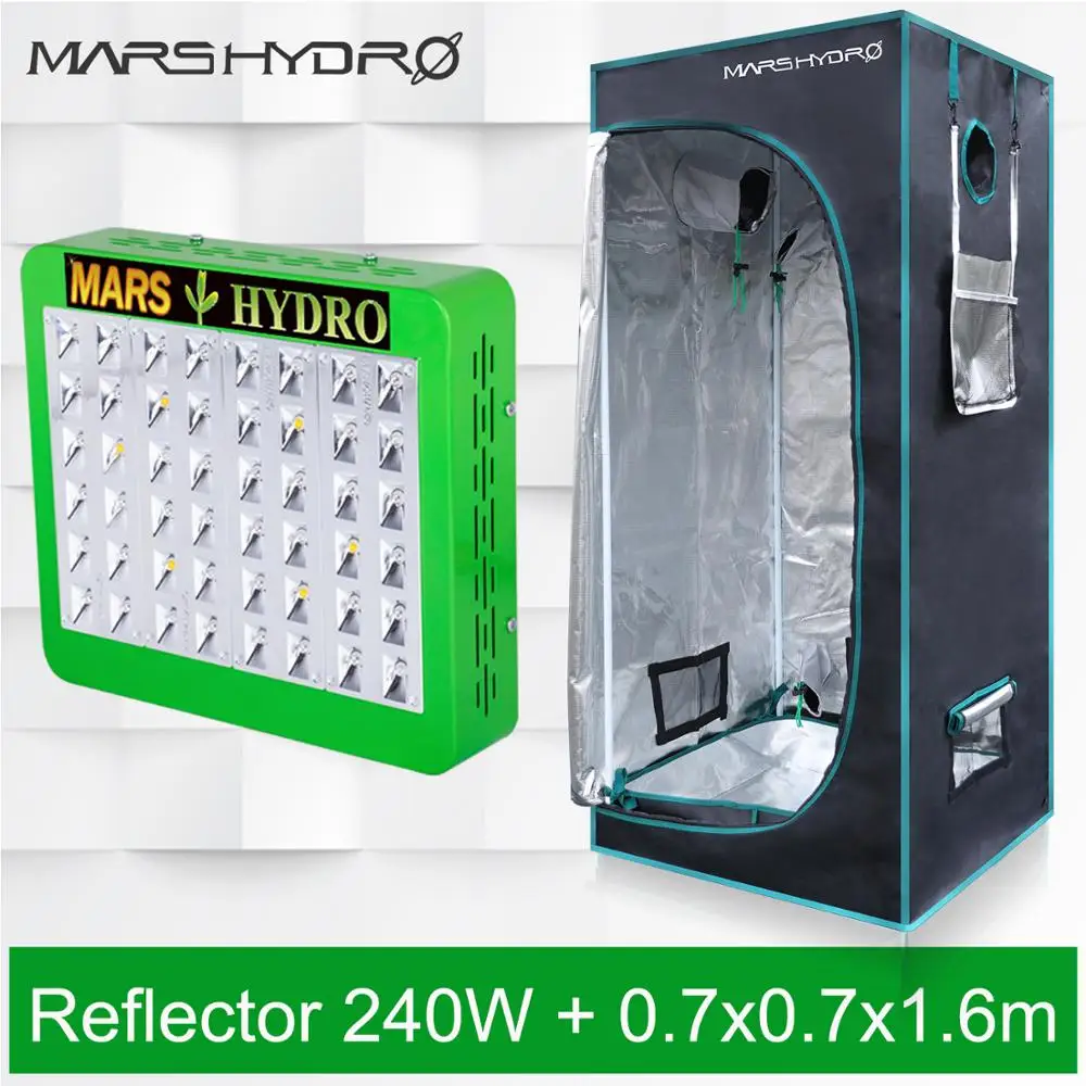 Марс Хайдро Рефлектор 300Вт светодиодная панель для выращивания растений внутри помещения Hydro+70х70х160 Комплект для выращивания растений на растительность и цветение.