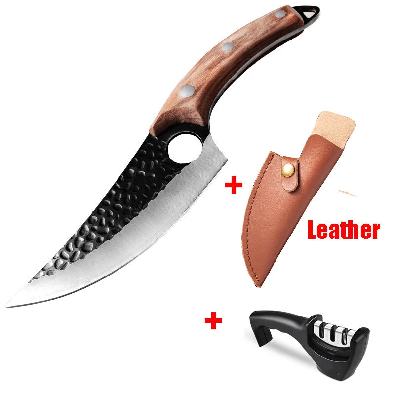 

High Carbon Steel Kitchen Boning Knife Fishing Filleting Meat Cleaver Butcher Knife Cooking Cutter