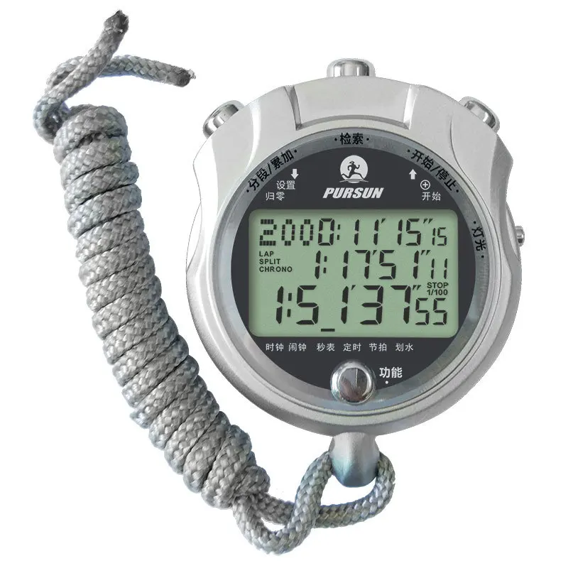 Stopwatch Industrial Chronograph Luminous Two Hundred Stopwatch PS-3200 One-hundredth Stopwatch