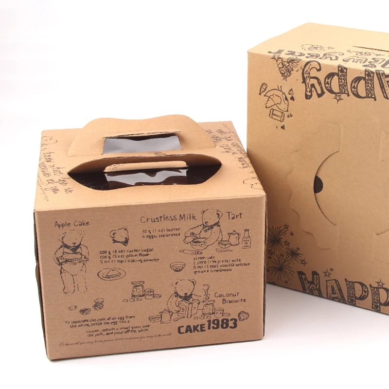 Упаковочная коробка для торта от хлебобулочной пекарни западная точка выпечки 6