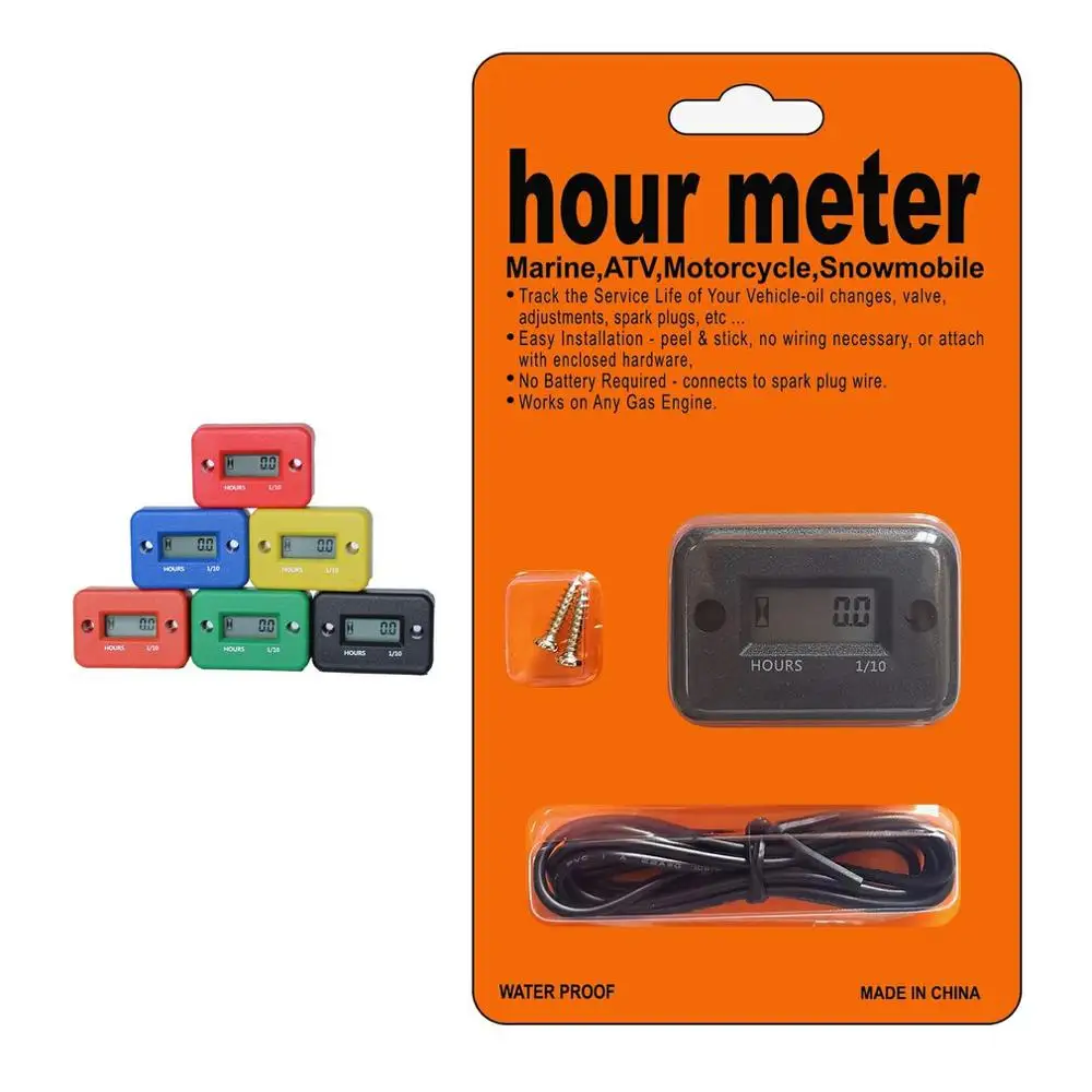 

Портативный Бензиновый двигатель, водонепроницаемый счетчик часов индукционного типа с линейным ЖК-дисплеем, индукционный счетчик часов