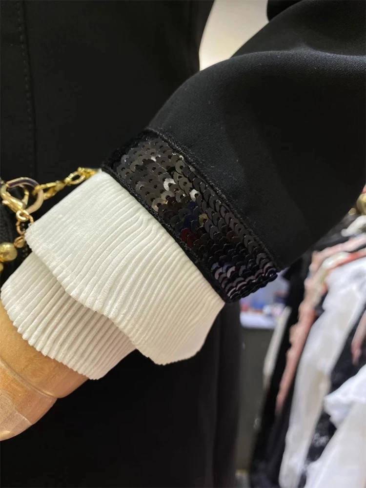 

Big name spring women's slim elegant bowknot dress 2020New women's dress lotus leaf sleeve fashion party pleated puff skirt XL