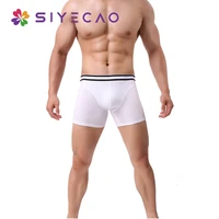 1pcs men boxers long underwear cotton man boxershorts breathable solid boxers underwear cueca high rise boxer underpants male