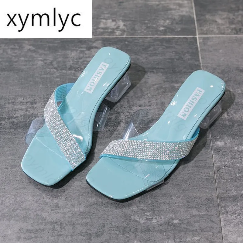 

2020 New Summer Women Rhinestone Buckle Sandals Outside Wild Beach Slippers Ladies Leisure Home Travel Flip Flop