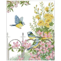 bird on the garden door counted cross stitch 11ct 14ct 18ct diy chinese cross stitch kits embroidery needlework sets