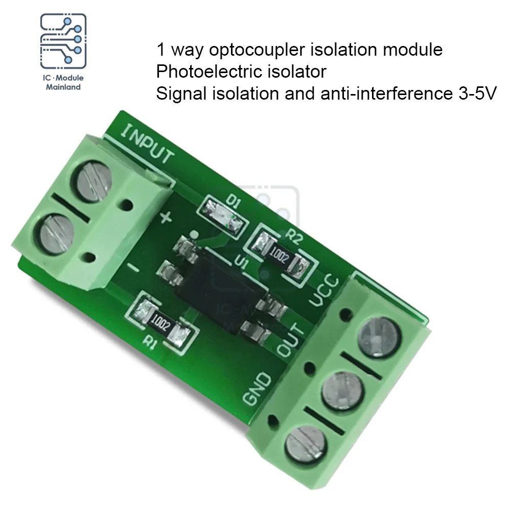 

3-5V/12V/24V 1 way optocoupler isolation module photoelectric isolator signal isolation anti-interference