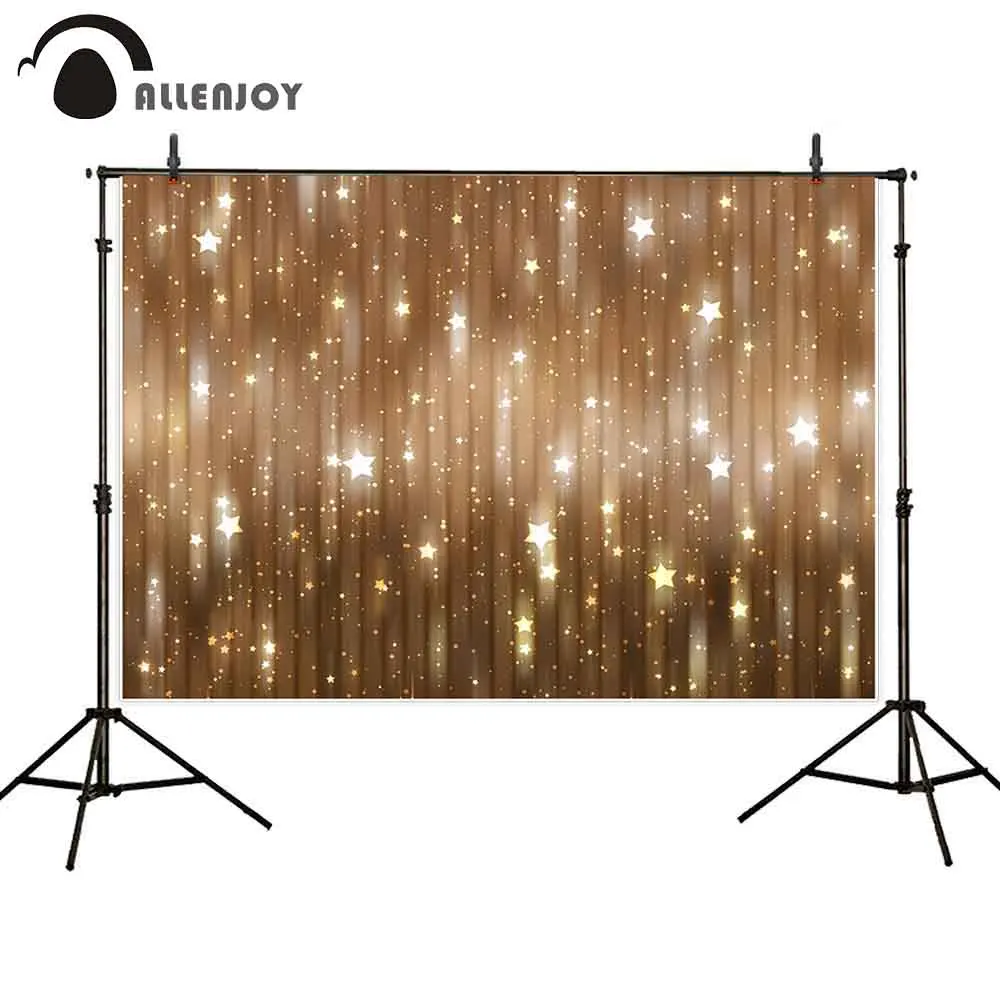 Allenjoy Рождественский фон для фотосъемки с золотым боке блестящими звездами