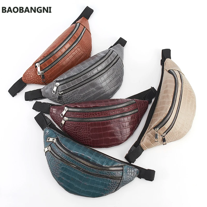 

belt bag waist packs for women designer brand Luxury bag High Quality crocodile women PU leather bag Fanny Pack message bag
