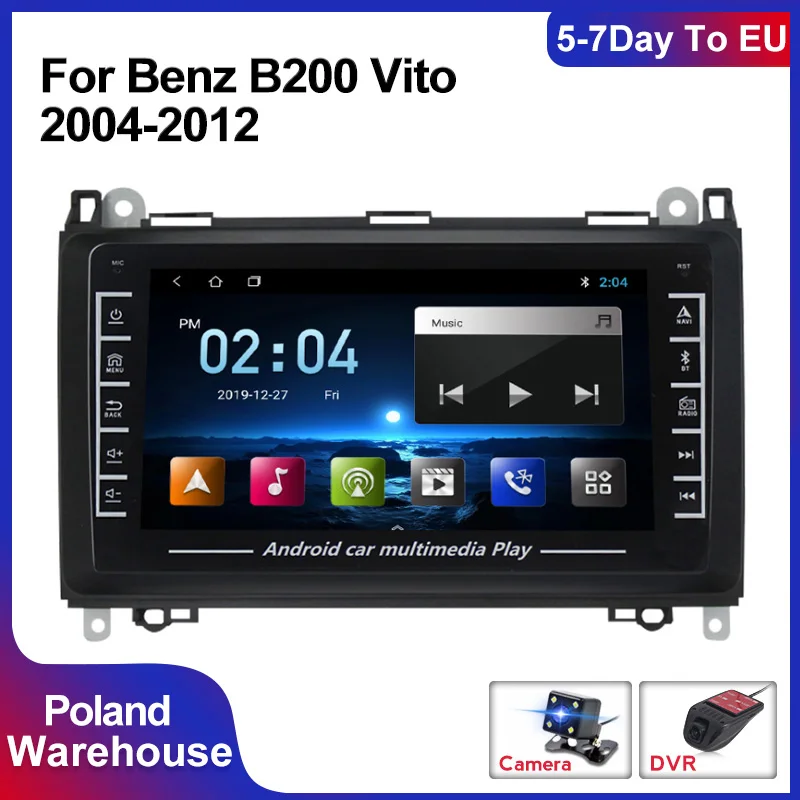 

Car Multimedia Player Navigation GPS Radio For Mercedes Benz B200 W169 W245 Viano Vito W639 Sprinter W906 Wifi BT 2Din Android