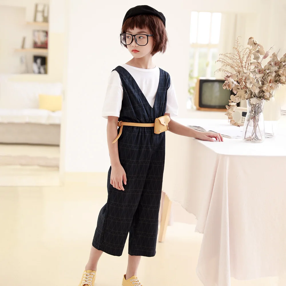 2020 Новое поступление модные комбинезоны для девочек детские штаны Детские