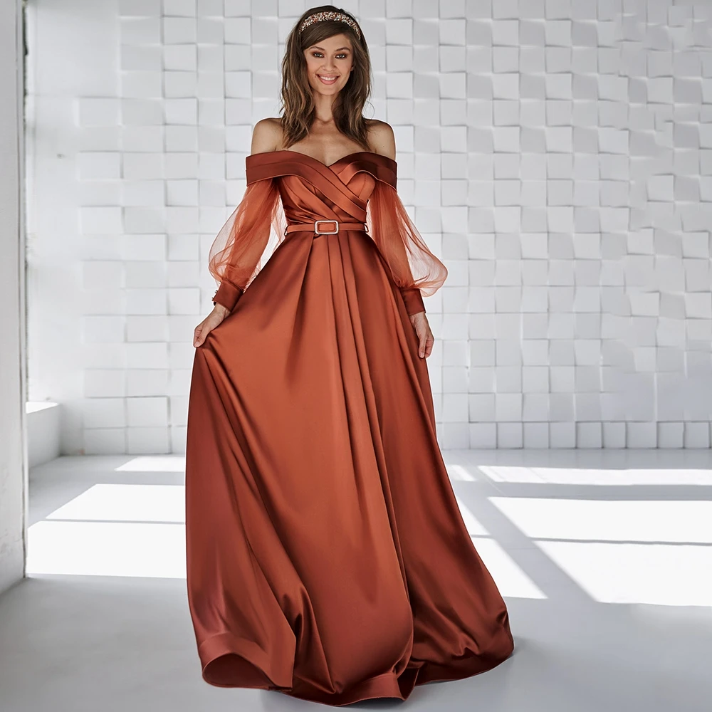 

Винтажные синие вечерние платья с квадратным вырезом и открытыми плечами, классическое платье-трапеция в пол с разрезом, длинное праздничн...