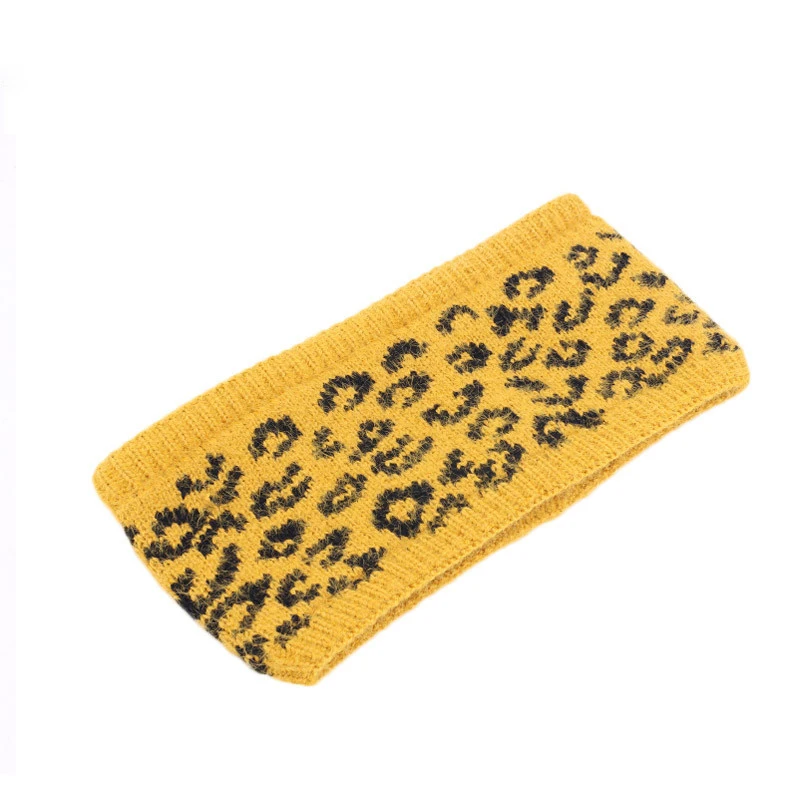 

New fashion imitation velvet headband leopard woolen women hair band winter section warm headband hair accessories