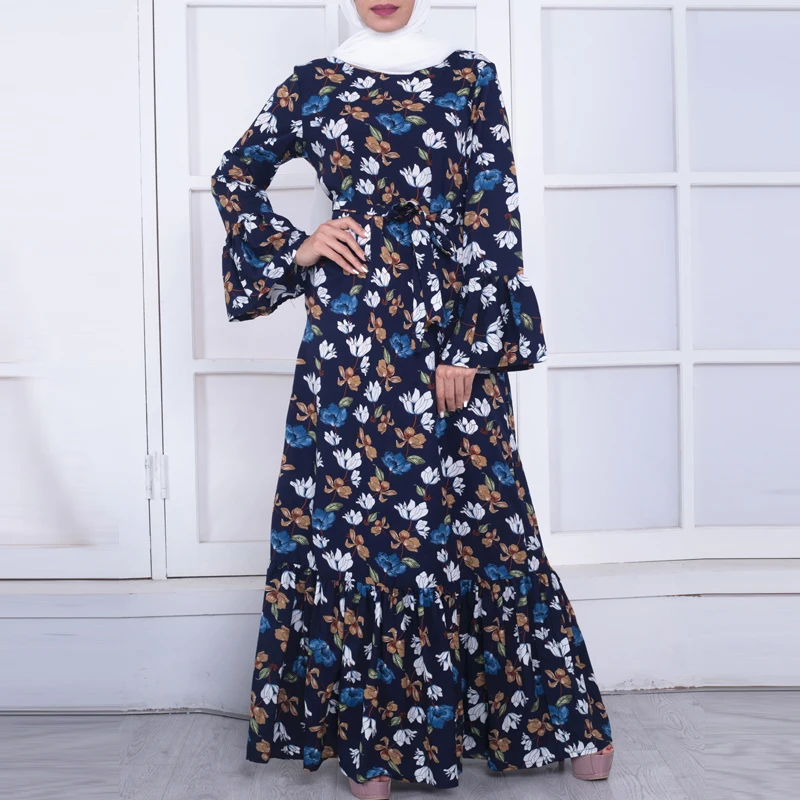MISSJOY марокканский кафтан абайя Vestido terciopelo Chaplet islamique мусульманское женское платье с длинным рукавом и принтом на Ближнем Востоке