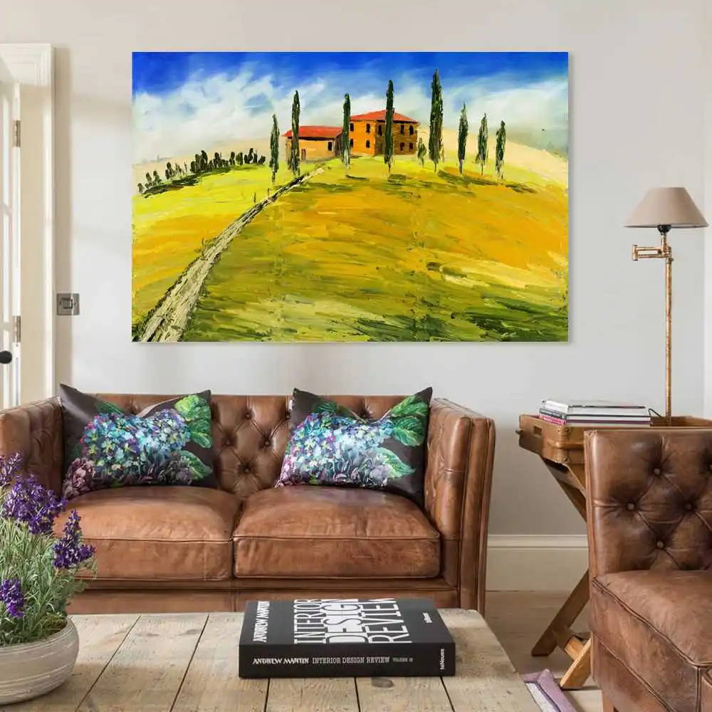 

Mountain top oil painting poster living room decoration painting canvas wall art living room