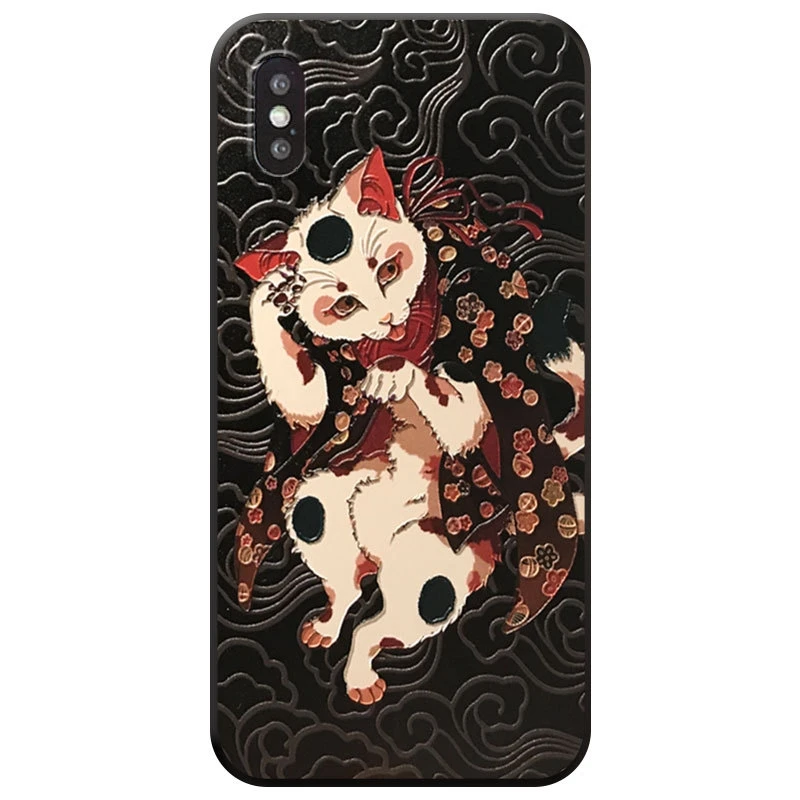 Чехол для iPhone 11 Pro Max 11Pro XS X XR 7 8 6 6S Plus рельефный Мягкий противоударный чехол с