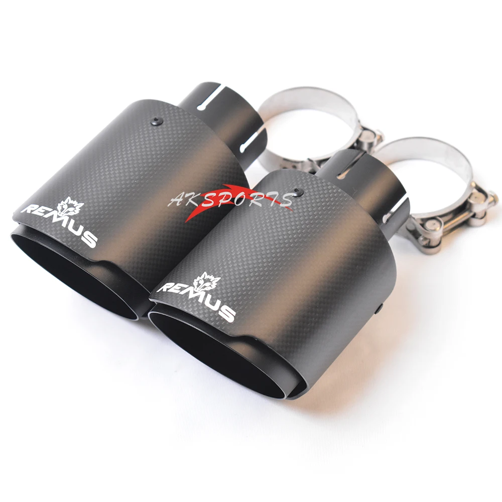 1 шт. Автомобильная выхлопная труба прямой фланец матовый карбоновый хвостовой