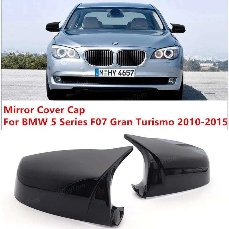 

Black color Mirror Covers Left Right Side Rearview Mirror Cover Cap For BMW 5 Series F07 Gran Turismo 2010-2015