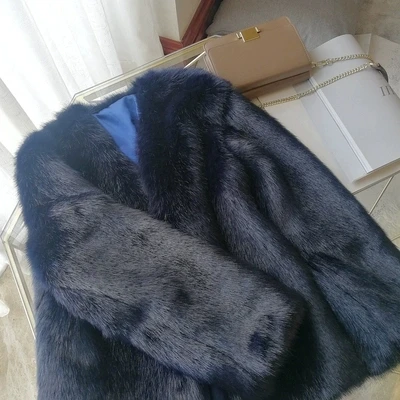 Top brand Style High-end New Fashion Women Faux Fur Coat S66  high quality