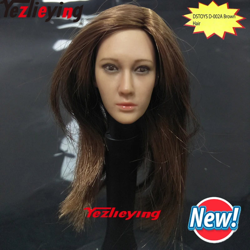 

DSTOYS D-002 1/6 Scale Action Figure Accessory 1/6 Female Head Sculpt Straight Hair Fit 12 Inch Wheat Jodoll PH Body Figure