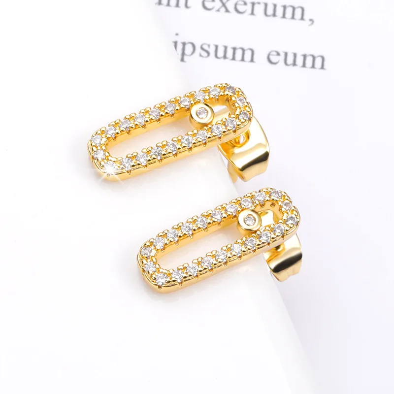 

Необычные простые очаровательные женские серьги из циркония, модные женские серьги, серьги-гвоздики, подходящие ювелирные изделия для женщ...