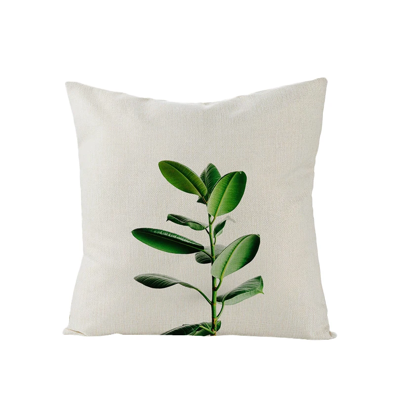 Тропический зеленый банан подушка с принтами листьев крышка 3D пальмовых Подушка