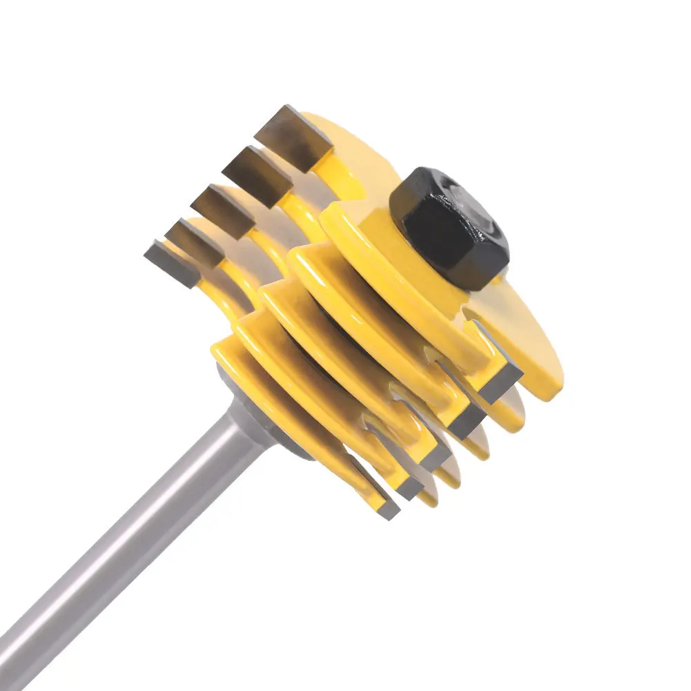 

2 PCS/Set 1/4" 6MM 6.35MM Shank Milling Cutter 6 Piece Slot Cutter 3 Wing Router Bit Tenon Cutter for Woodworking Wood Carving