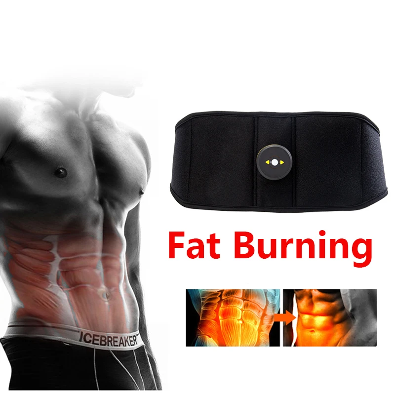 Abdominal Trainer Electric Vibration Wireless Muscle Stimulator Body Slimming Belt Fitness EMS Massager Weight Loss Fat Burning