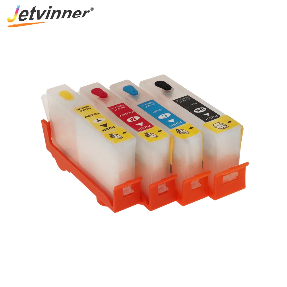 Многоразовый картридж Jetvinner для принтеров HP 902 с чипами ARC OfficeJet Pro 6950 6951 6954 6956 6958 6960