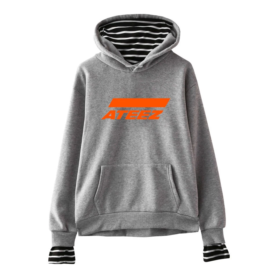 Moletom Infantil Menino KPOP ATEEZ альбом из двух предметов толстовки с капюшоном и свитшоты