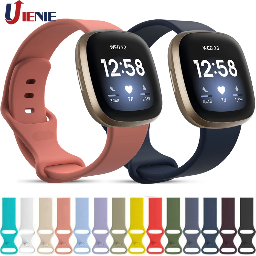 

For Fitbit Versa 3 Watchband Silicone Strap for Versa3 / Fitbit Sense Bracelet Band Smart Watch Sport Replacement Wristband