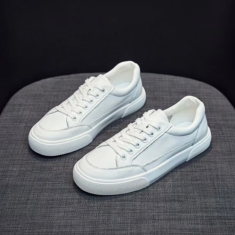 

Кроссовки женские из натуральной кожи, на платформе, с вулканизированной подошвой